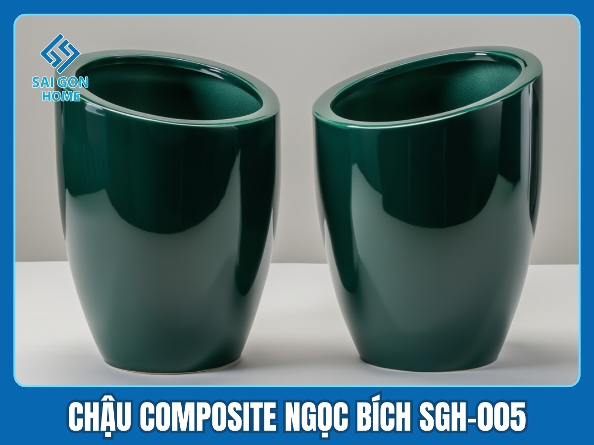 Chậu Composite Ngọc Bích SGH-005 8 Chậu Composite Ngọc Bích SGH-005