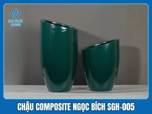 Chậu Composite Ngọc Bích SGH-005 2 Chậu Composite Ngọc Bích SGH-005
