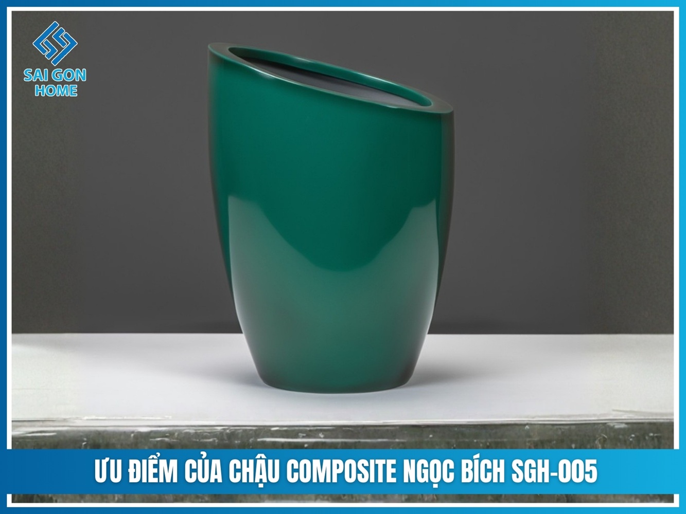 Chậu Composite Ngọc Bích SGH-005 9 Ưu điểm của chậu Composite Ngọc Bích SGH-005