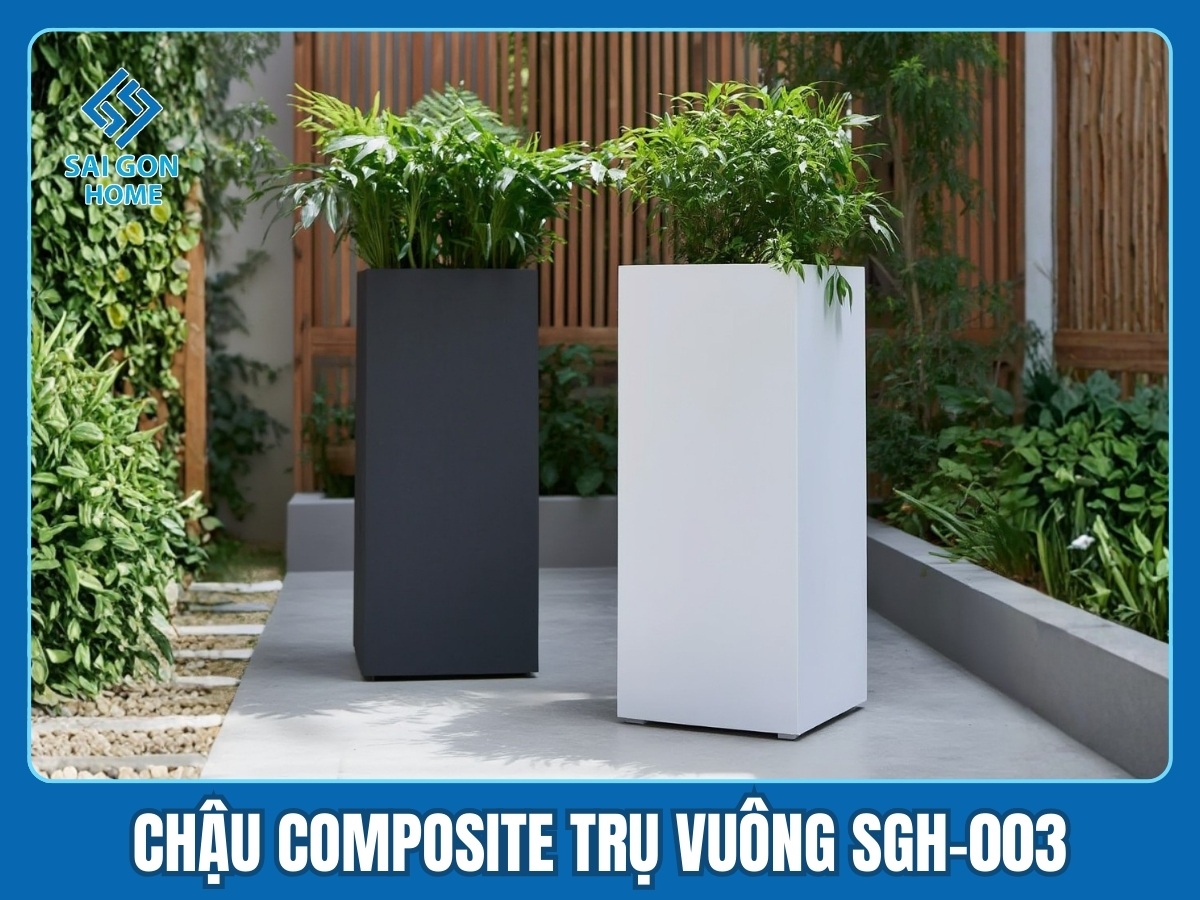Chậu Composite Trụ Vuông SGH-003 Chậu Composite Trụ Vuông SGH-003