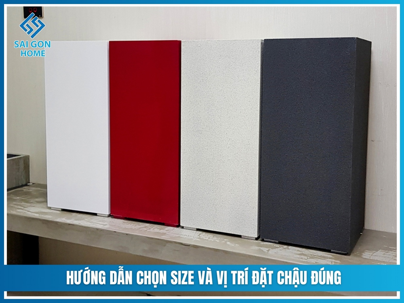 Chậu Composite Trụ Vuông SGH-003 10 Hướng dẫn chọn size và vị trí đặt chậu đúng