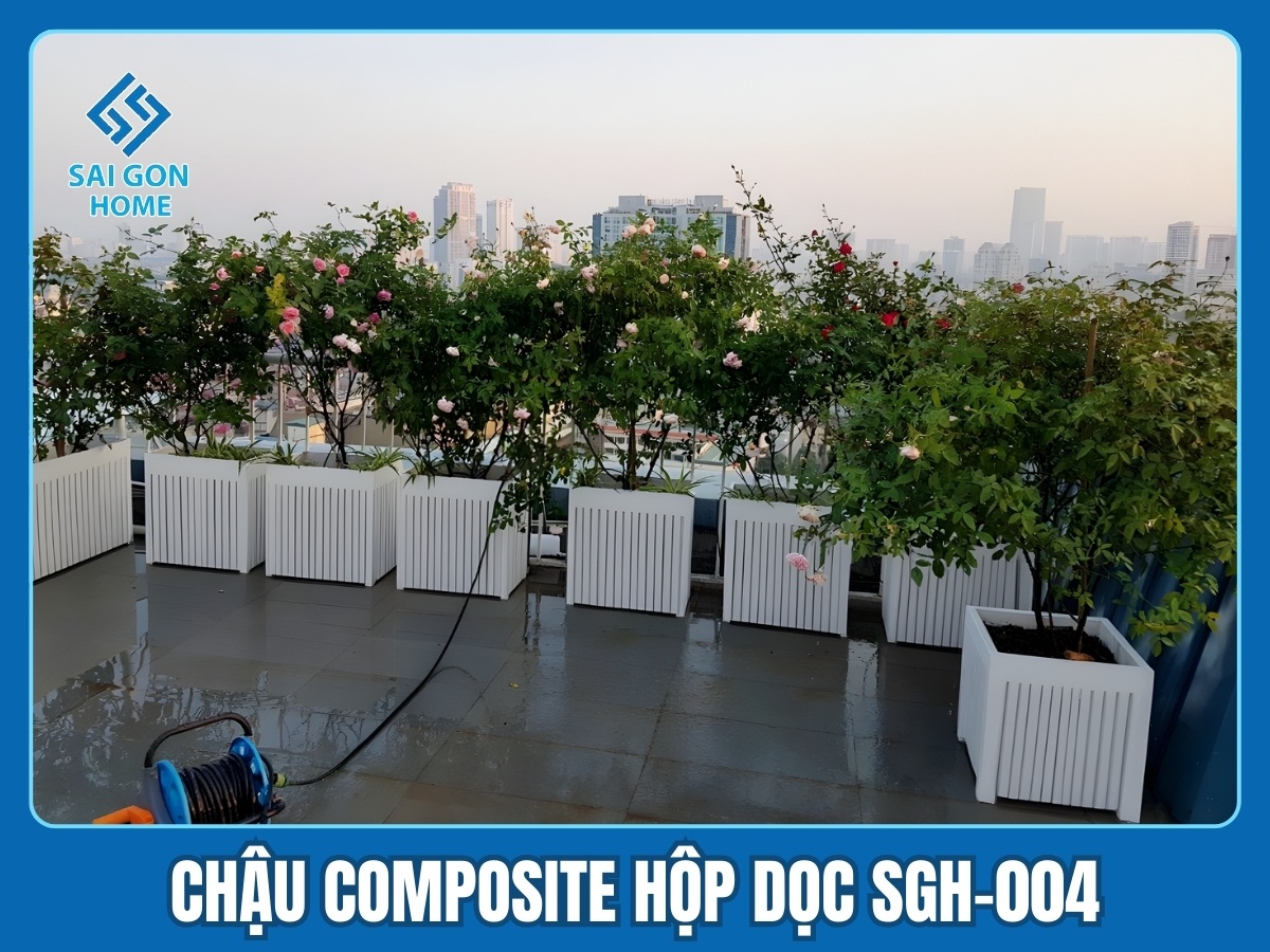 Chậu Composite hộp dọc SGH-004 Chậu Composite hộp dọc SGH-004