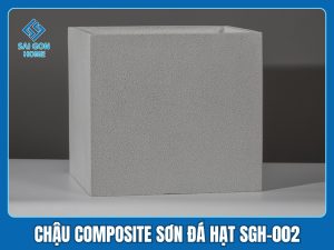 Chậu Composite sơn đá hạt SGH-002 2 Chậu Composite sơn đá hạt SGH-002
