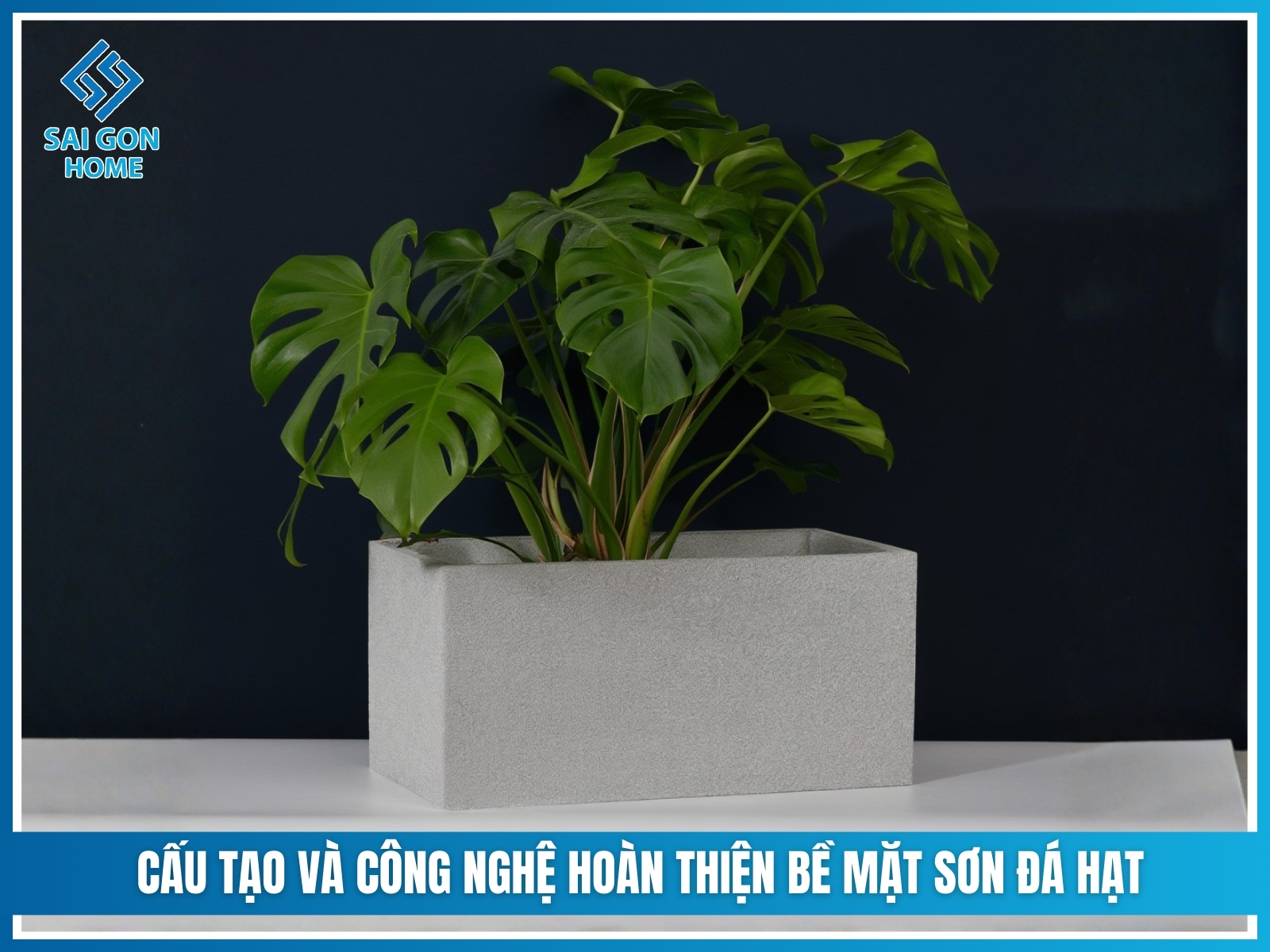 Chậu Composite sơn đá hạt SGH-002 9 Cấu tạo và công nghệ hoàn thiện bề mặt sơn đá hạt