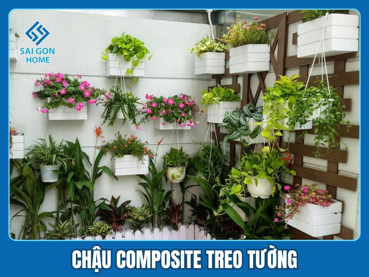 Chậu Composite treo tường 8 Chậu Composite treo tường