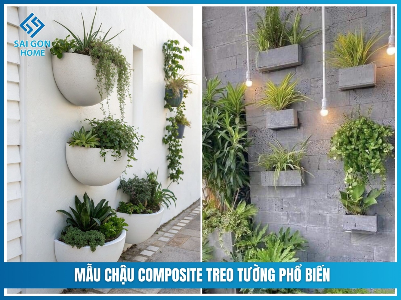Chậu Composite treo tường 9 Mẫu chậu composite treo tường phổ biến hiện nay