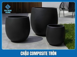 Chậu composite tròn 1 chậu composite tròn