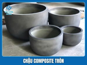 Chậu composite tròn 2 chậu composite tròn