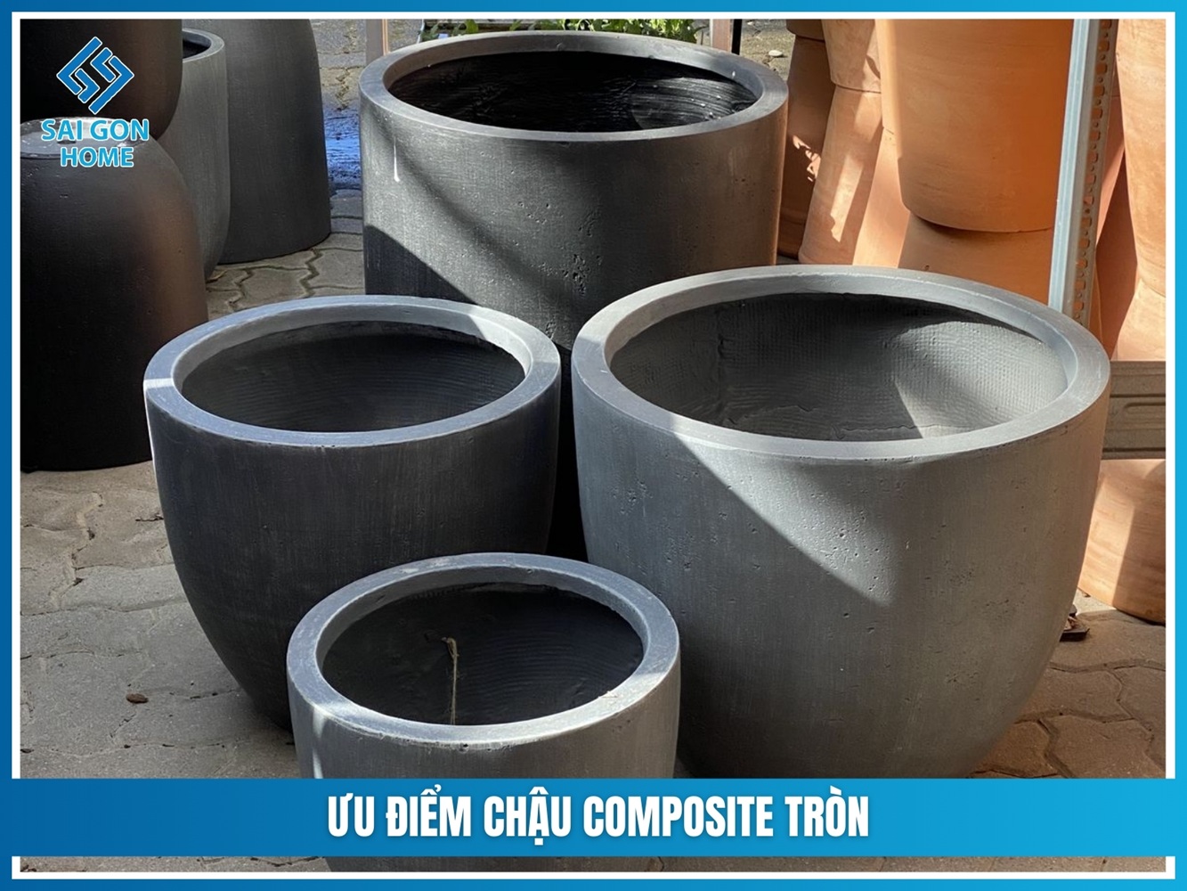 Chậu composite tròn 9 Ưu điểm chậu composite tròn