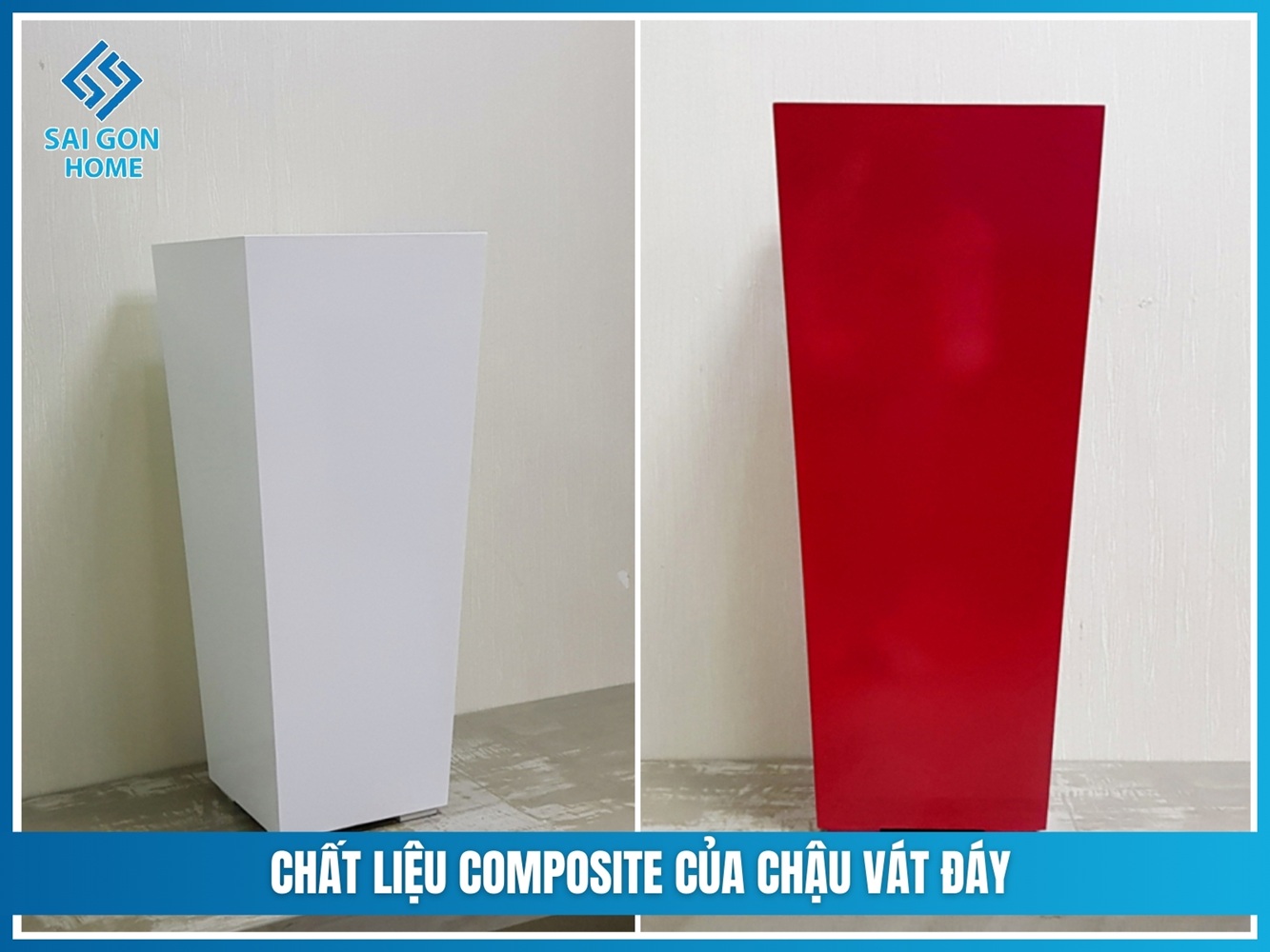 Chậu composite vát đáy 9 Chất liệu composite của chậu vát đáy