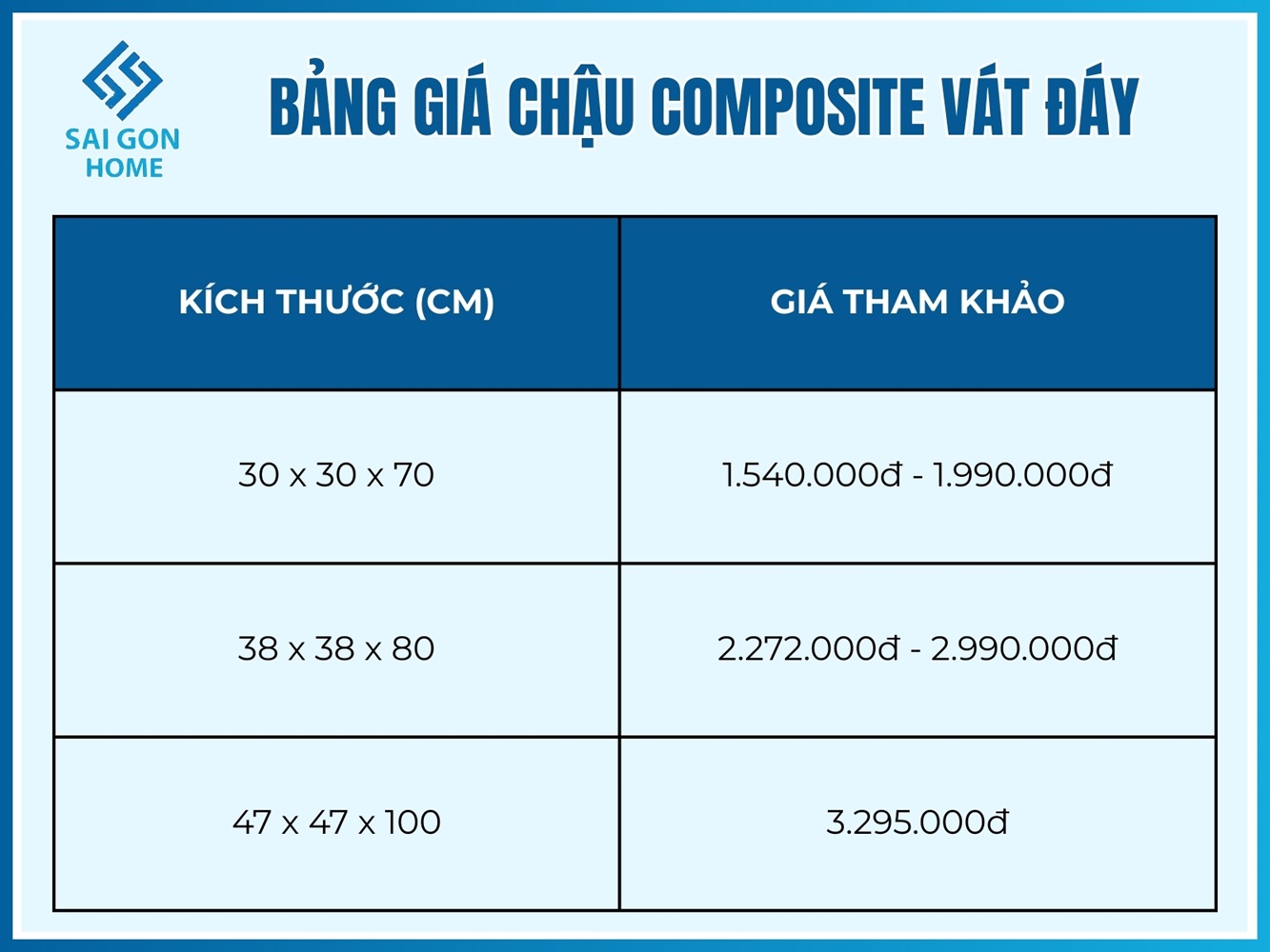 Chậu composite vát đáy 11 Bảng giá chậu composite vát đáy