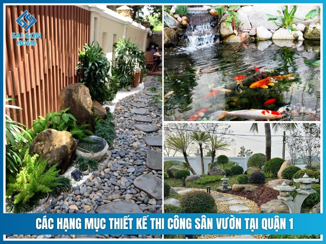 Thiết kế thi công sân vườn tại Quận 1 CHUYÊN NGHIỆP 7 Các hạng mục thiết kế thi công sân vườn tại Quận 1