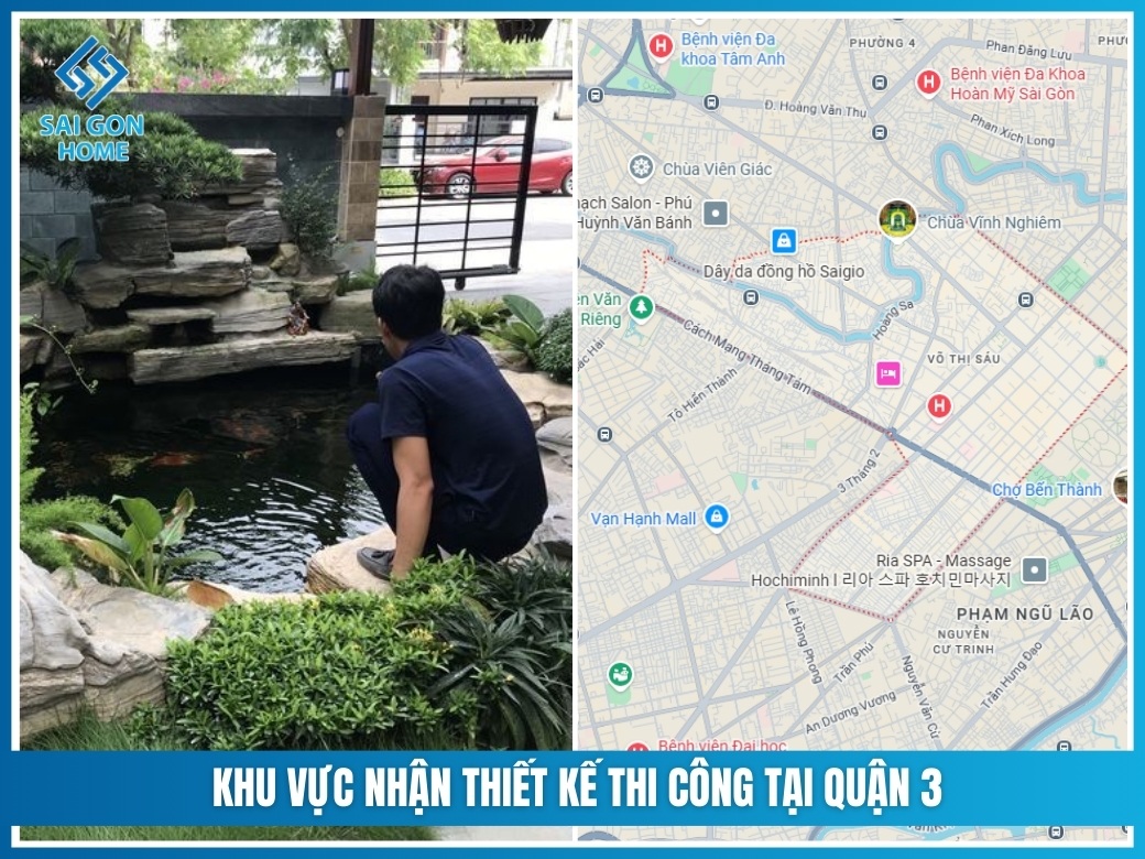 Khu vực nhận thiết kế thi công tại Quận 3