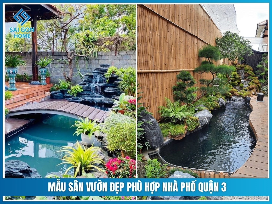 Mẫu sân vườn đẹp phù hợp nhà phố Quận 3