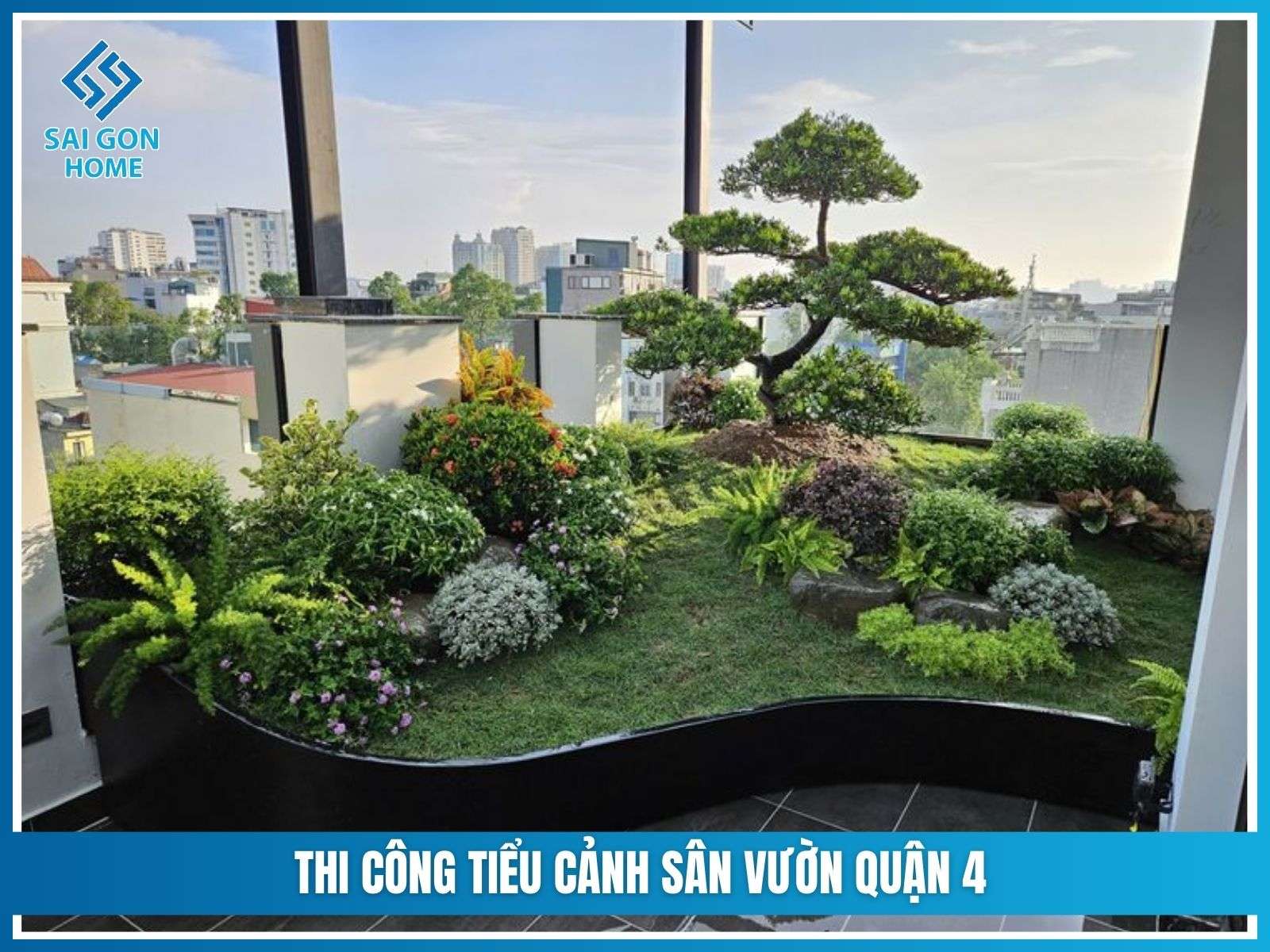 Dịch vụ thiết kế thi công sân vườn tại Quận 4 TRỌN GÓI 12 Thi công tiểu cảnh sân vườn Quận 4