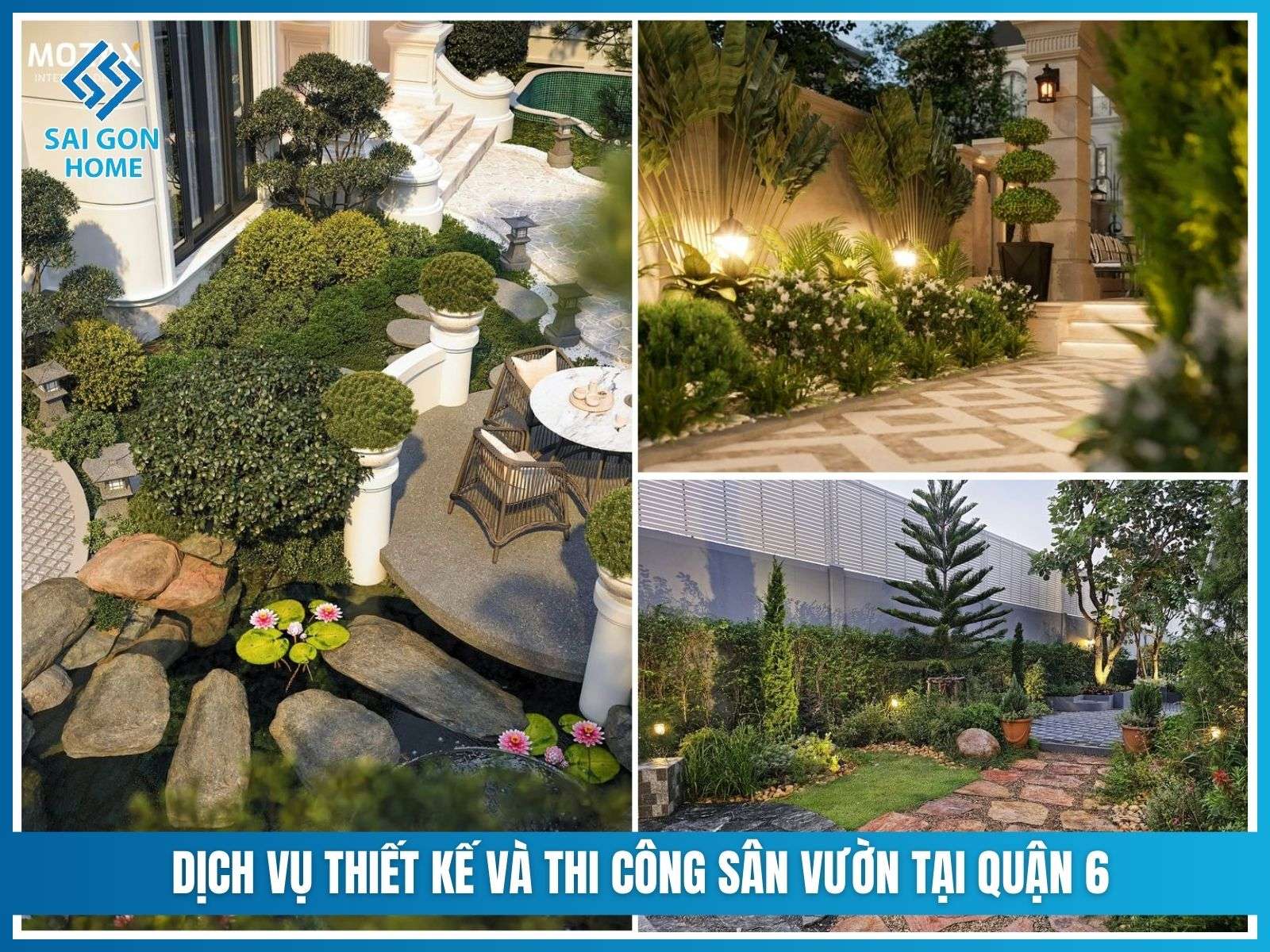 Dịch vụ thiết kế và thi công sân vườn tại Quận 6