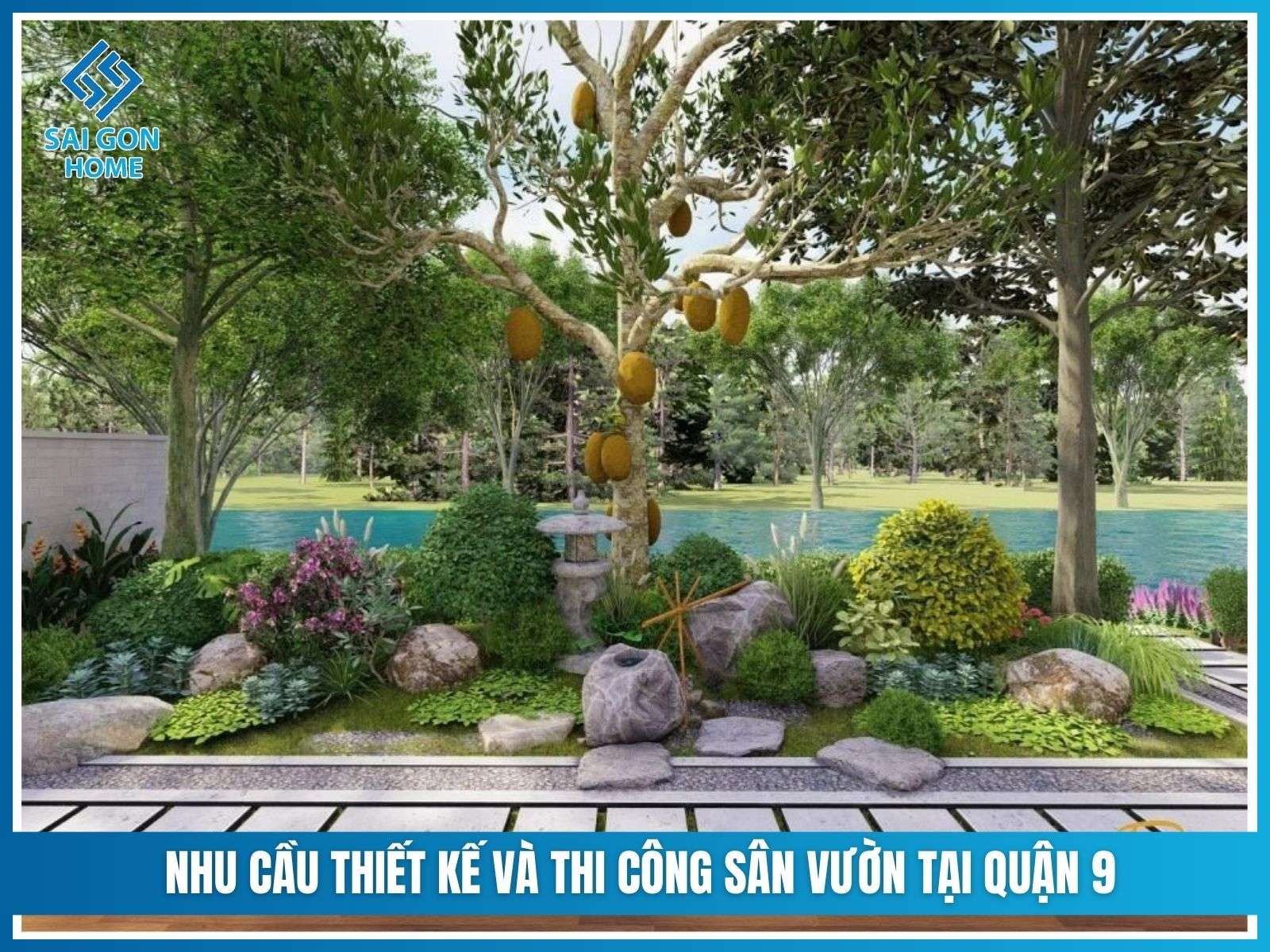 Nhu cầu thiết kế và thi công sân vườn tại Quận 9