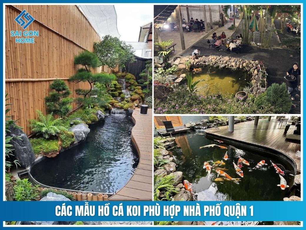 Thiết kế thi công hồ cá koi tại Quận 1 trọn gói UY TÍN 7 Các mẫu hồ cá koi phù hợp nhà phố Quận 1