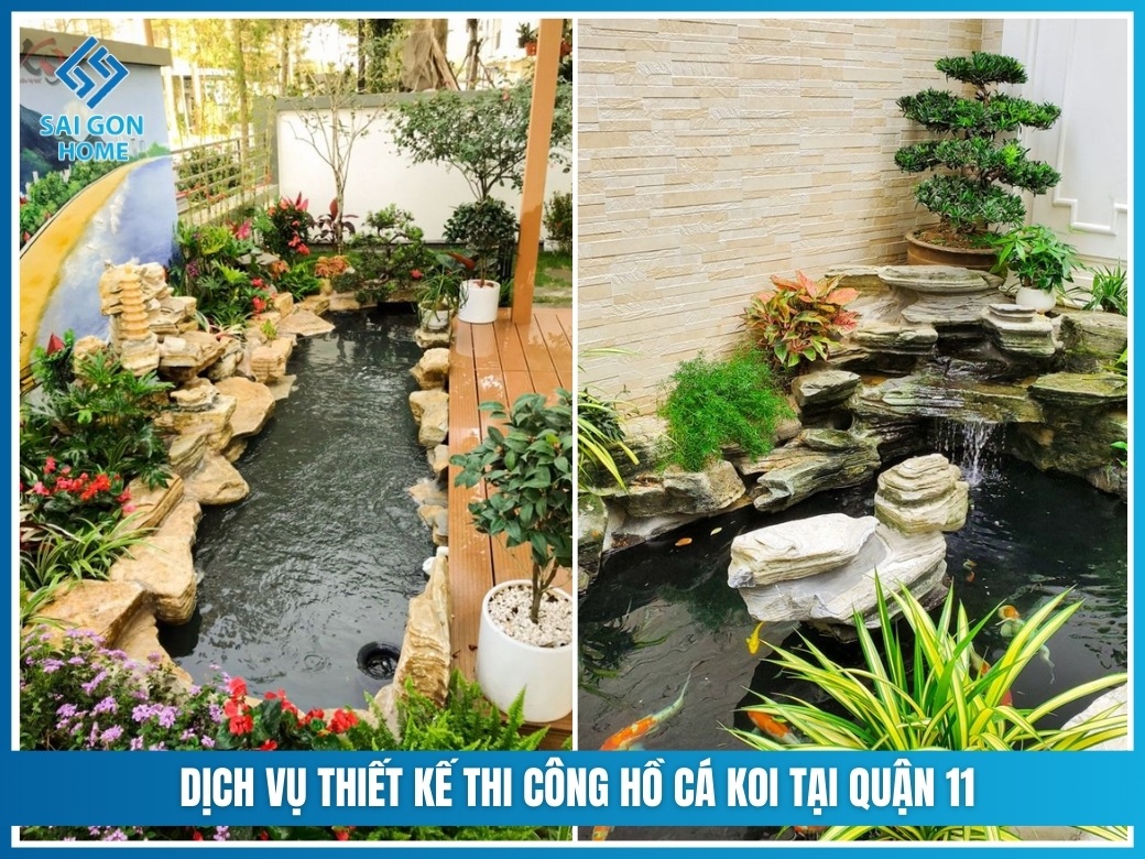 Dịch vụ thiết kế thi công hồ cá koi tại Quận 11