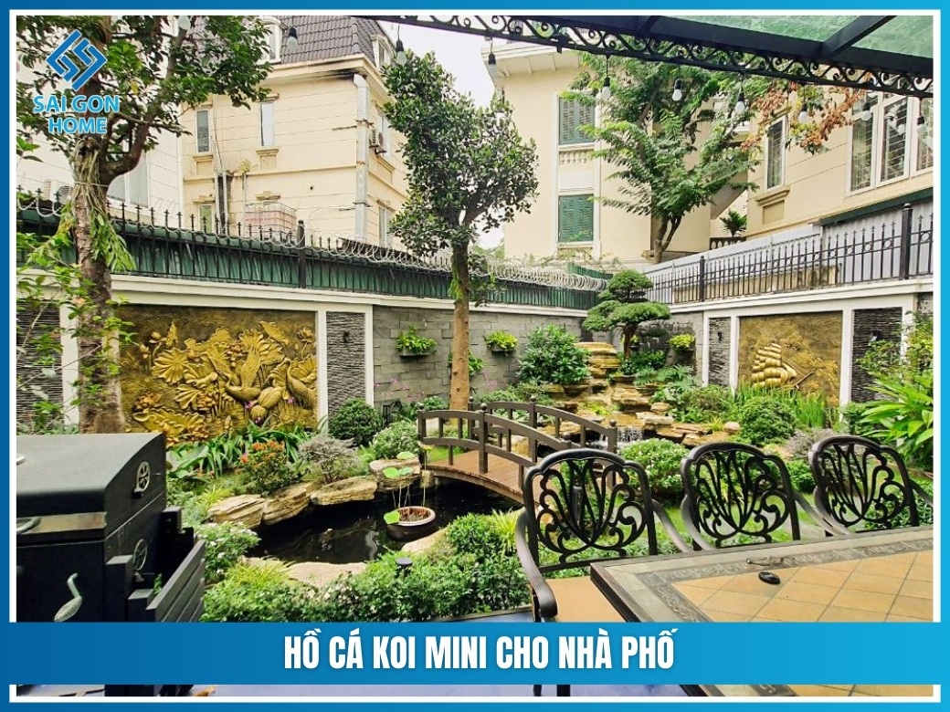 Hồ cá koi mini cho nhà phố