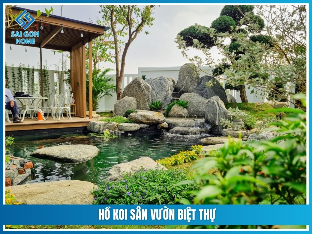 Hồ koi sân vườn biệt thự