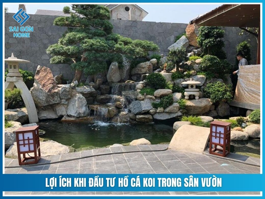 Thiết kế thi công hồ cá koi tại Quận 2 uy tín GIÁ TỐT 8 Lợi ích khi đầu tư hồ cá koi trong sân vườn