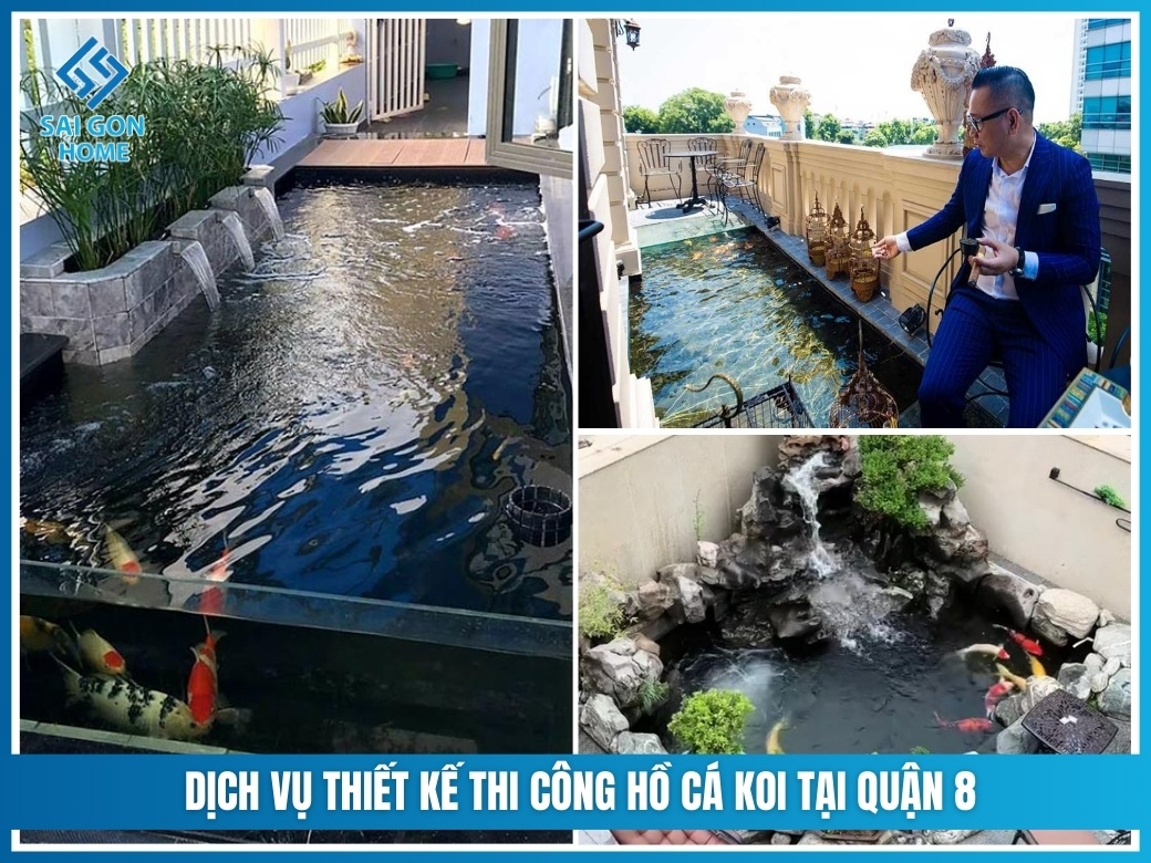 Dịch vụ thiết kế thi công hồ cá koi tại Quận 8