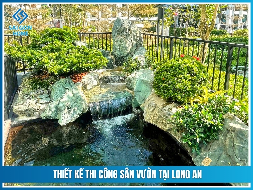 Thiết kế thi công sân vườn tại Long An