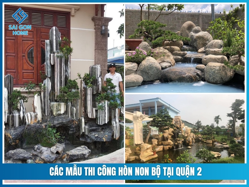Các mẫu thi công hòn non bộ tại Quận 2