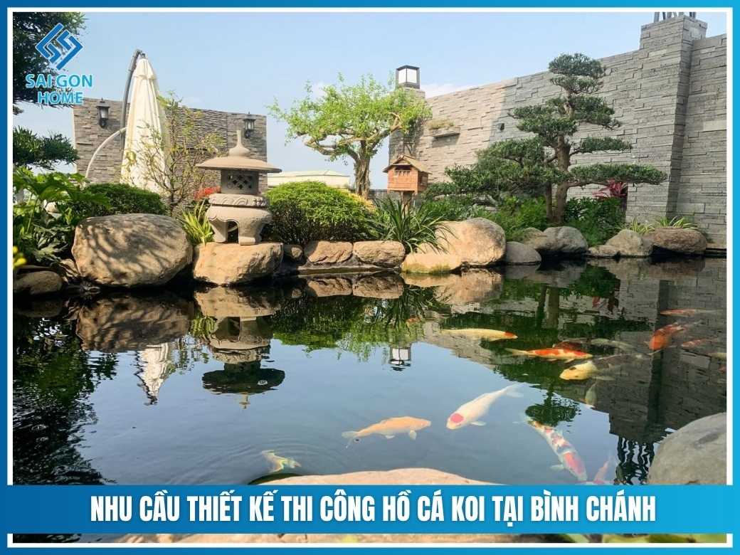 Nhu cầu thiết kế thi công hồ cá koi tại Bình Chánh