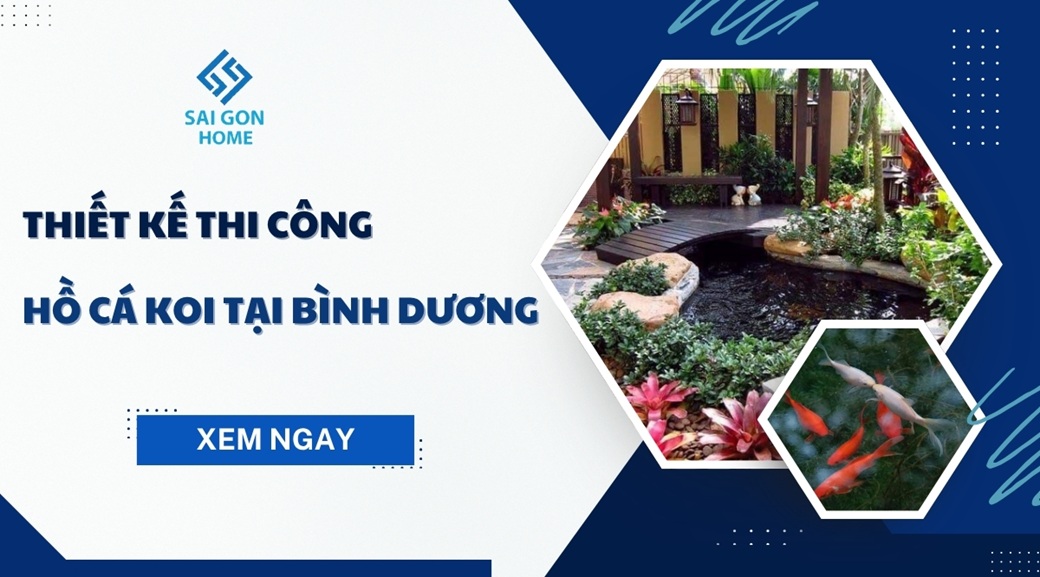 Thiết kế thi công hồ cá koi tại Bình Dương TRỌN GÓI - Sanvuondep.net.vn