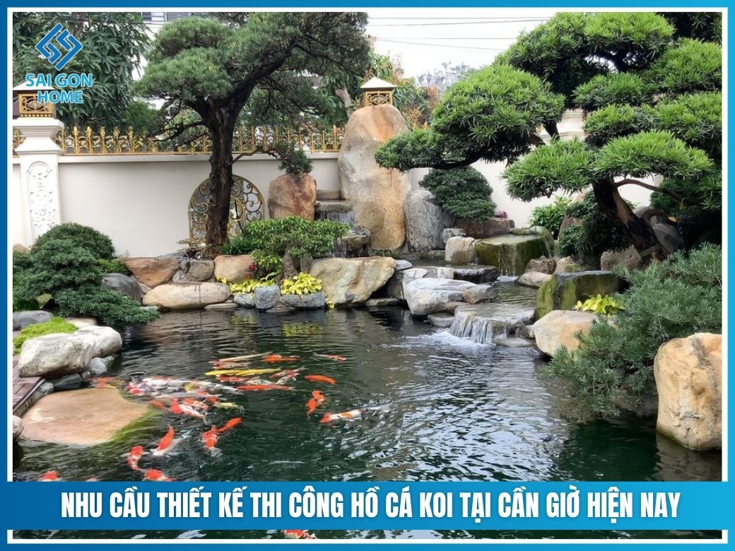 Nhu cầu thiết kế thi công hồ cá koi tại Cần Giờ hiện nay