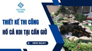 Thiết kế thi công hồ cá koi tại Cần Giờ CHUẨN kỹ thuật - Sanvuondep.net.vn