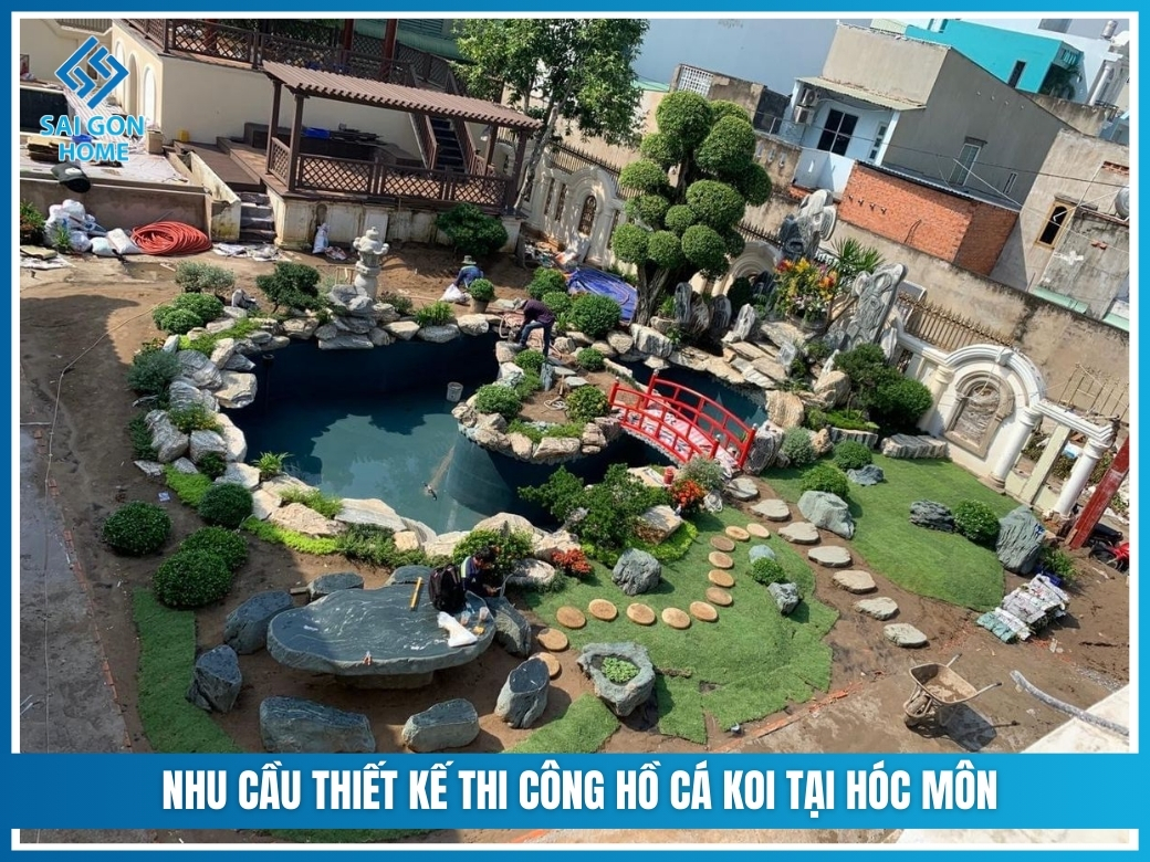 Nhu cầu thiết kế thi công hồ cá koi tại Hóc Môn