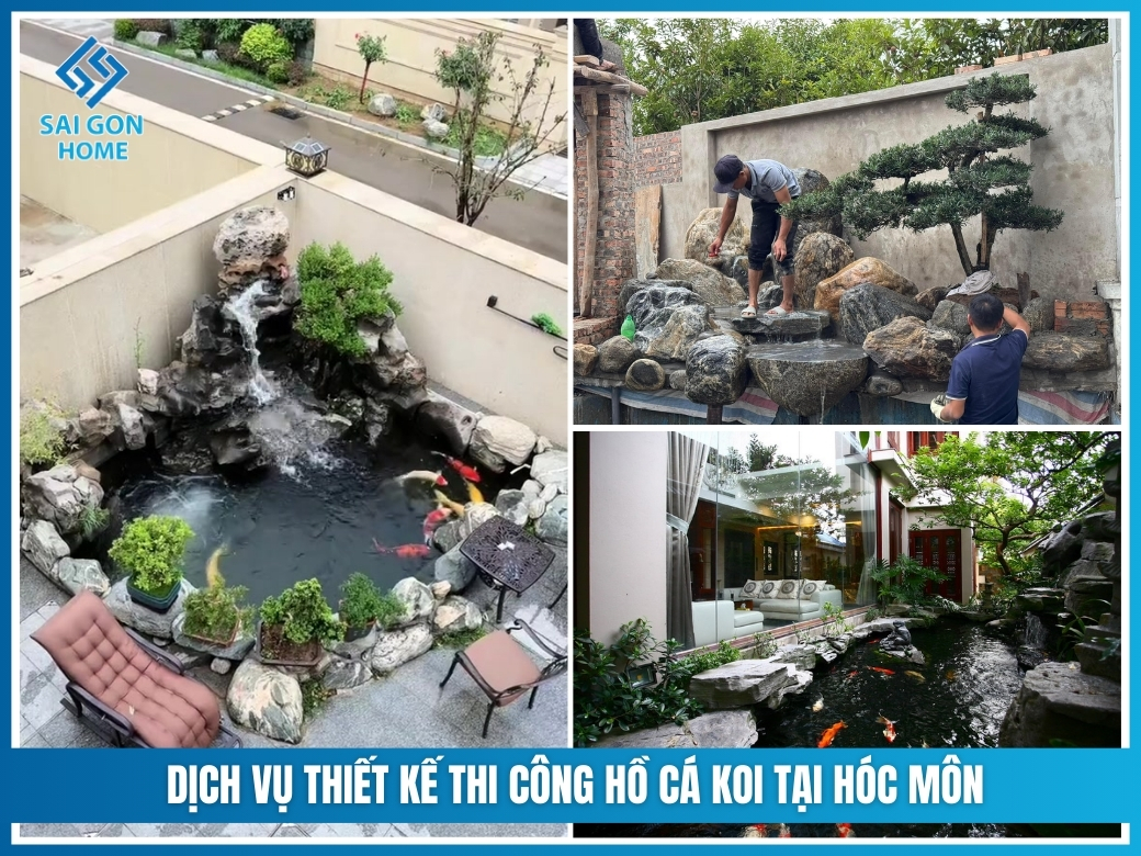 Dịch vụ thiết kế thi công hồ cá koi tại Hóc Môn