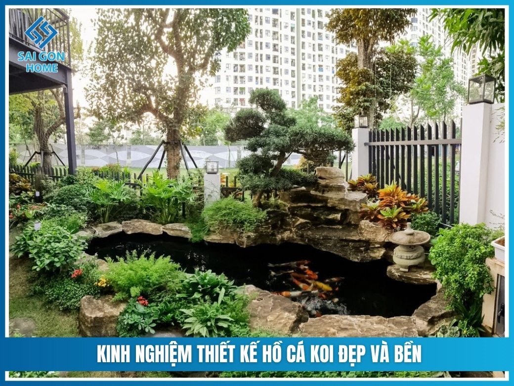 Kinh nghiệm thiết kế hồ cá koi đẹp và bền