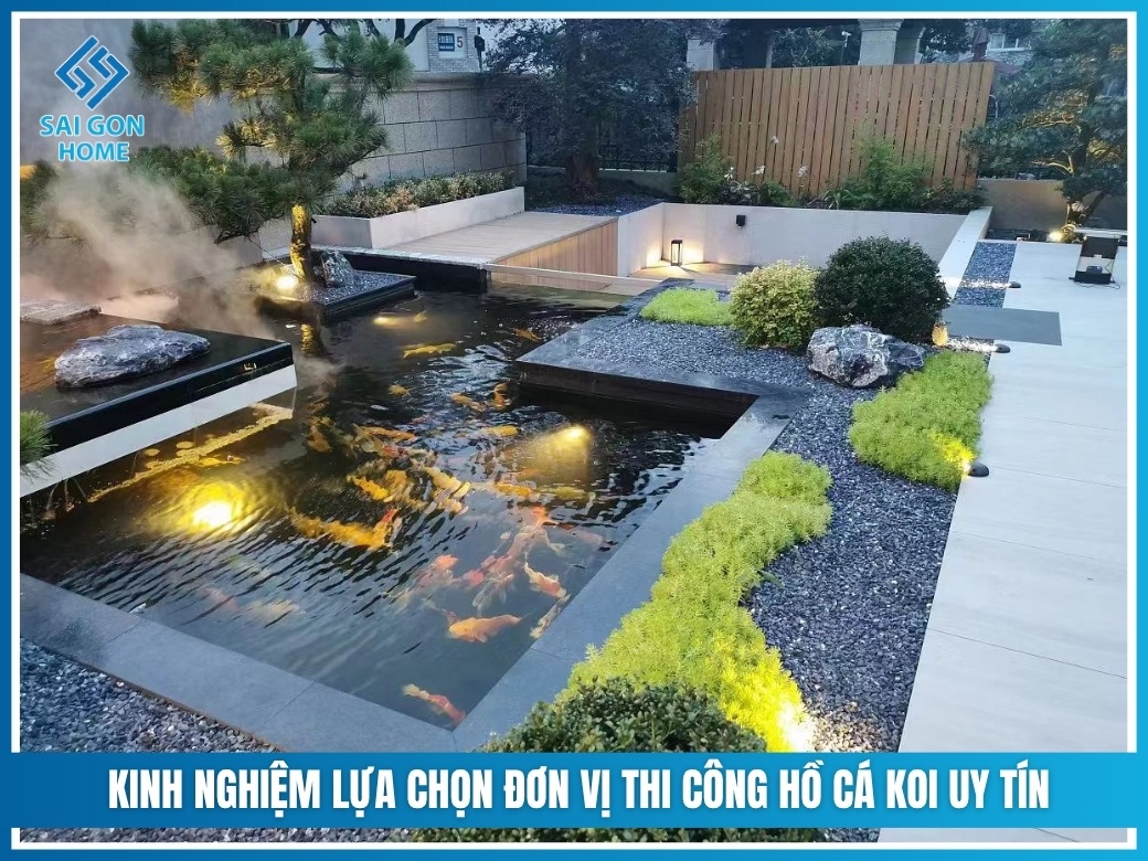 Kinh nghiệm lựa chọn đơn vị thi công hồ cá koi uy tín