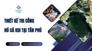 Thiết kế thi công hồ cá koi tại Tân Phú uy tín GIÁ RẺ - Sanvuondep.net.vn