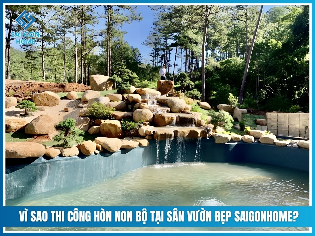Vì sao thi công hòn non bộ tại Sân Vườn Đẹp SaigonHome?