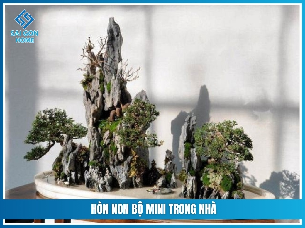 Hòn non bộ mini trong nhà