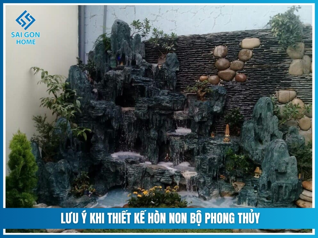 Lưu ý khi thiết kế hòn non bộ phong thủy