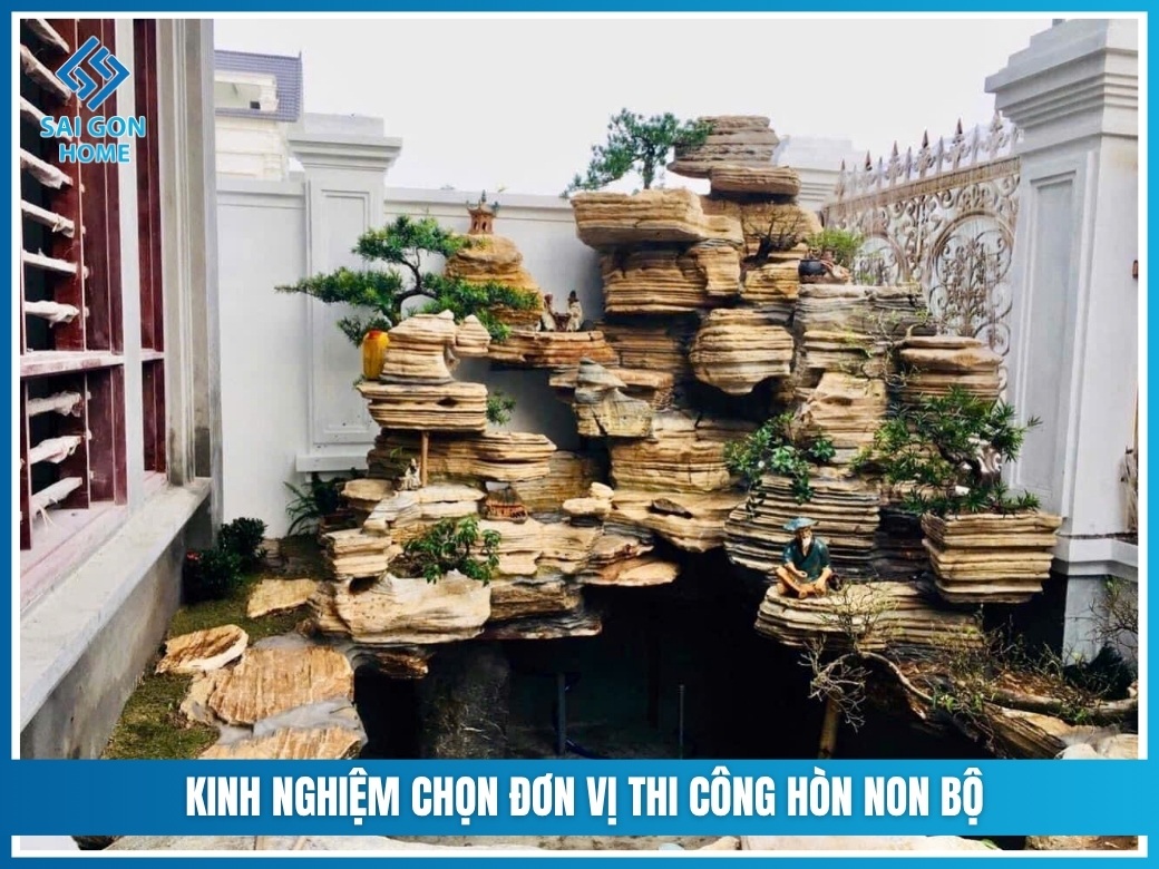 Kinh nghiệm chọn đơn vị thi công hòn non bộ