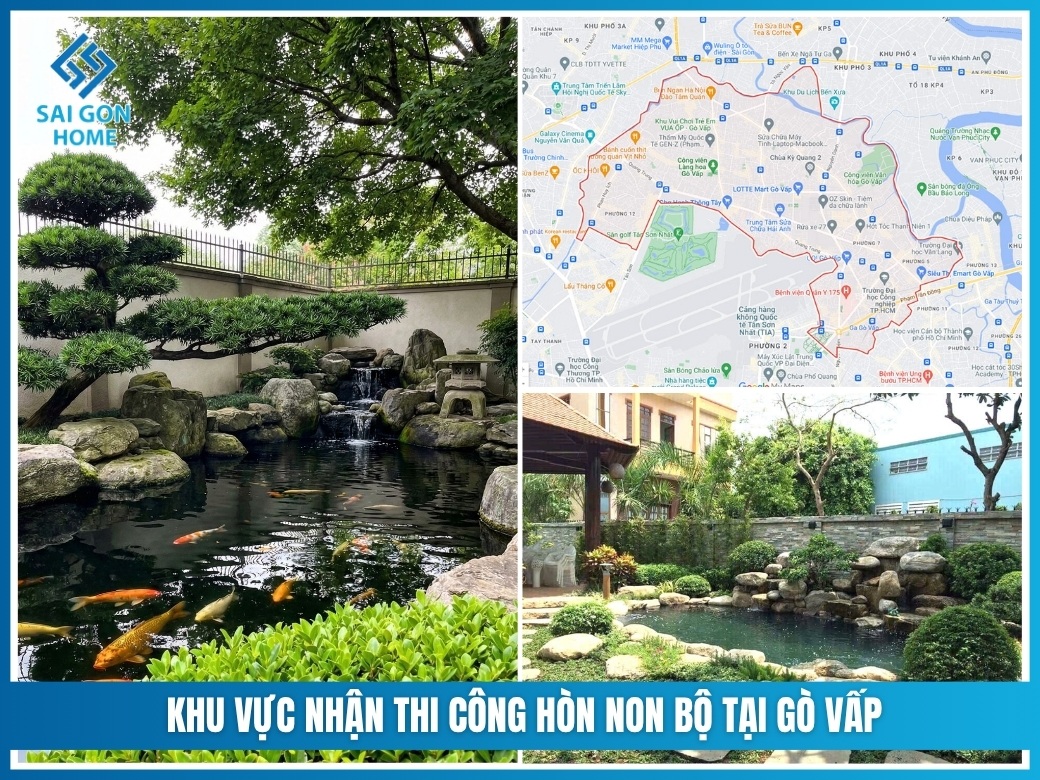 Khu vực nhận thi công hòn non bộ tại Gò Vấp