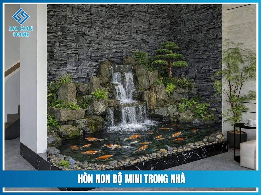 Hòn non bộ mini trong nhà