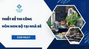 Thiết kế thi công hòn non bộ tại Nhà Bè CHUẨN phong thủy - Sanvuondep.net.vn