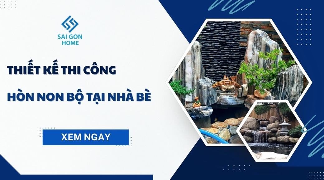 Thiết kế thi công hòn non bộ tại Nhà Bè CHUẨN phong thủy - Sanvuondep.net.vn