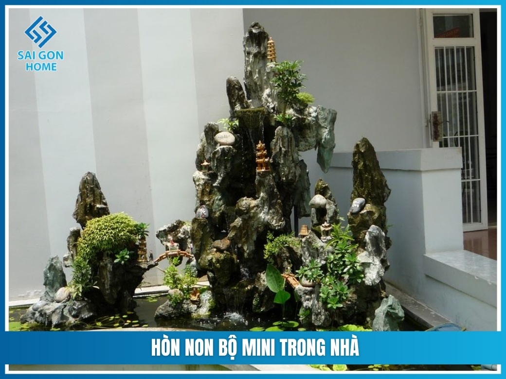 Hòn non bộ mini trong nhà