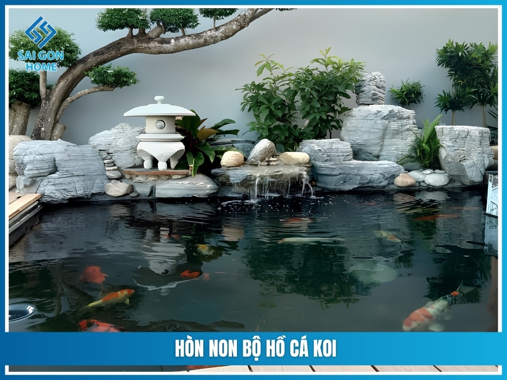 Hòn non bộ hồ cá Koi
