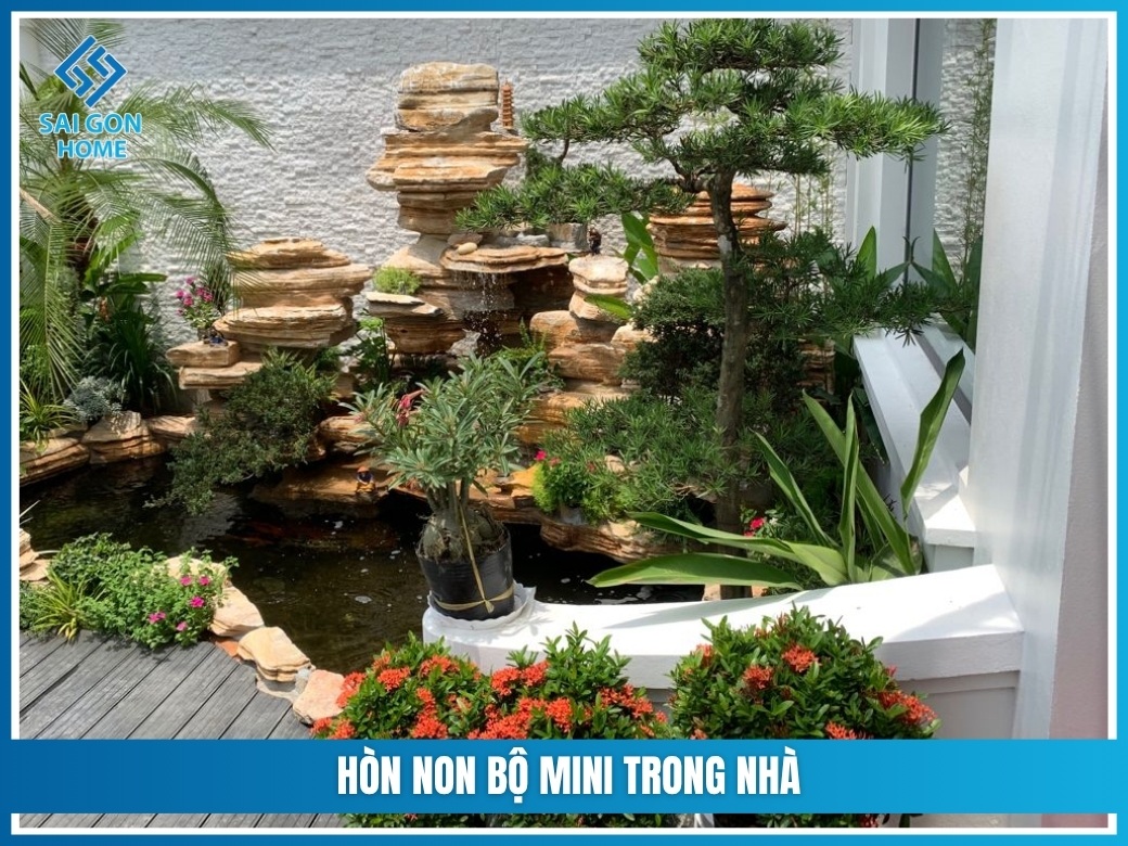 Hòn non bộ mini trong nhà