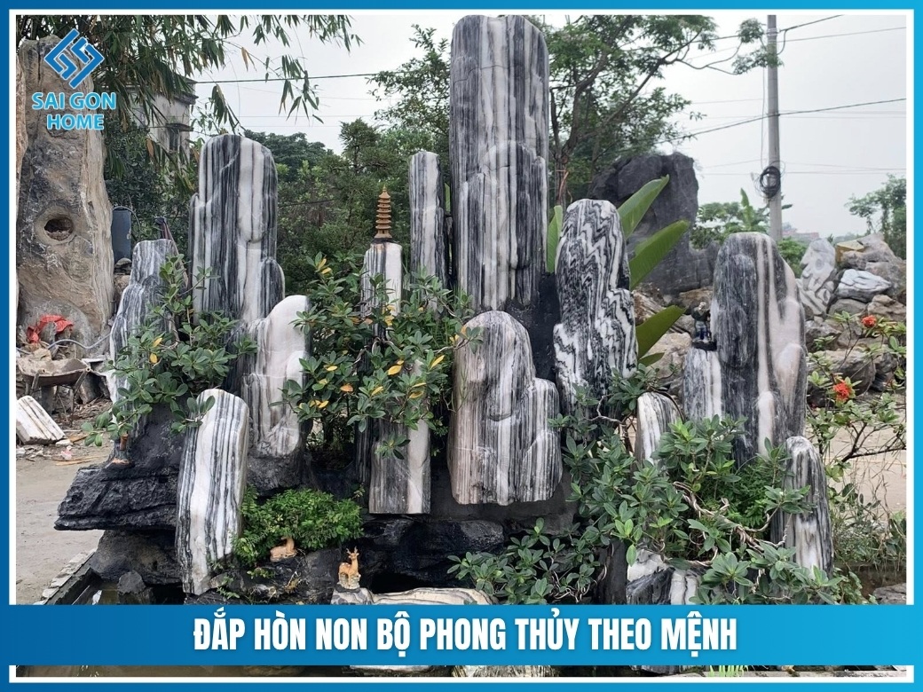 Đắp hòn non bộ phong thủy theo mệnh